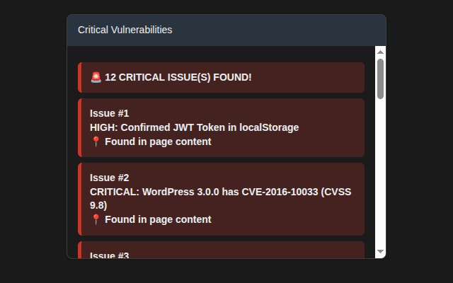 Critical Vulnerabilities Detection